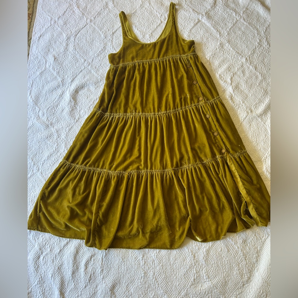 Free People VELVET Natalie dress with button detail